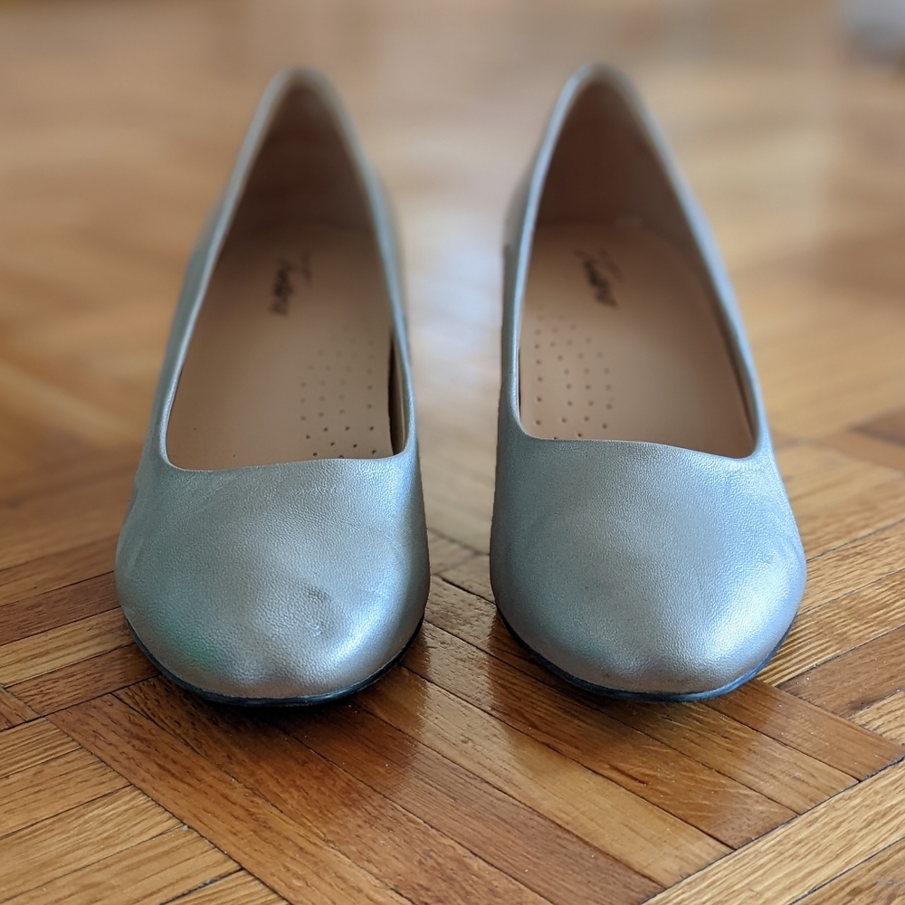Women's Leather Pump 2" Pewter